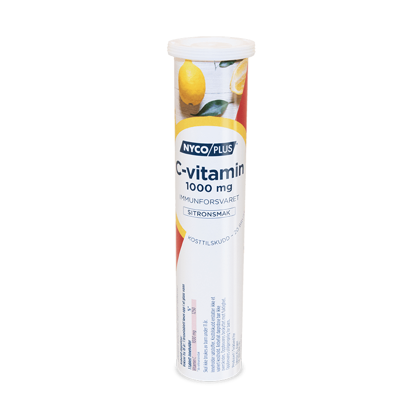 Nycoplus C Vitamin 1000 Mg Sitronsmak 20 Brusetabletter