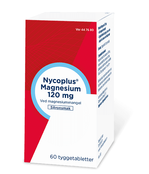Nycoplus Magnesium 120 Mg Sitronsmak 60 Tyggetabletter