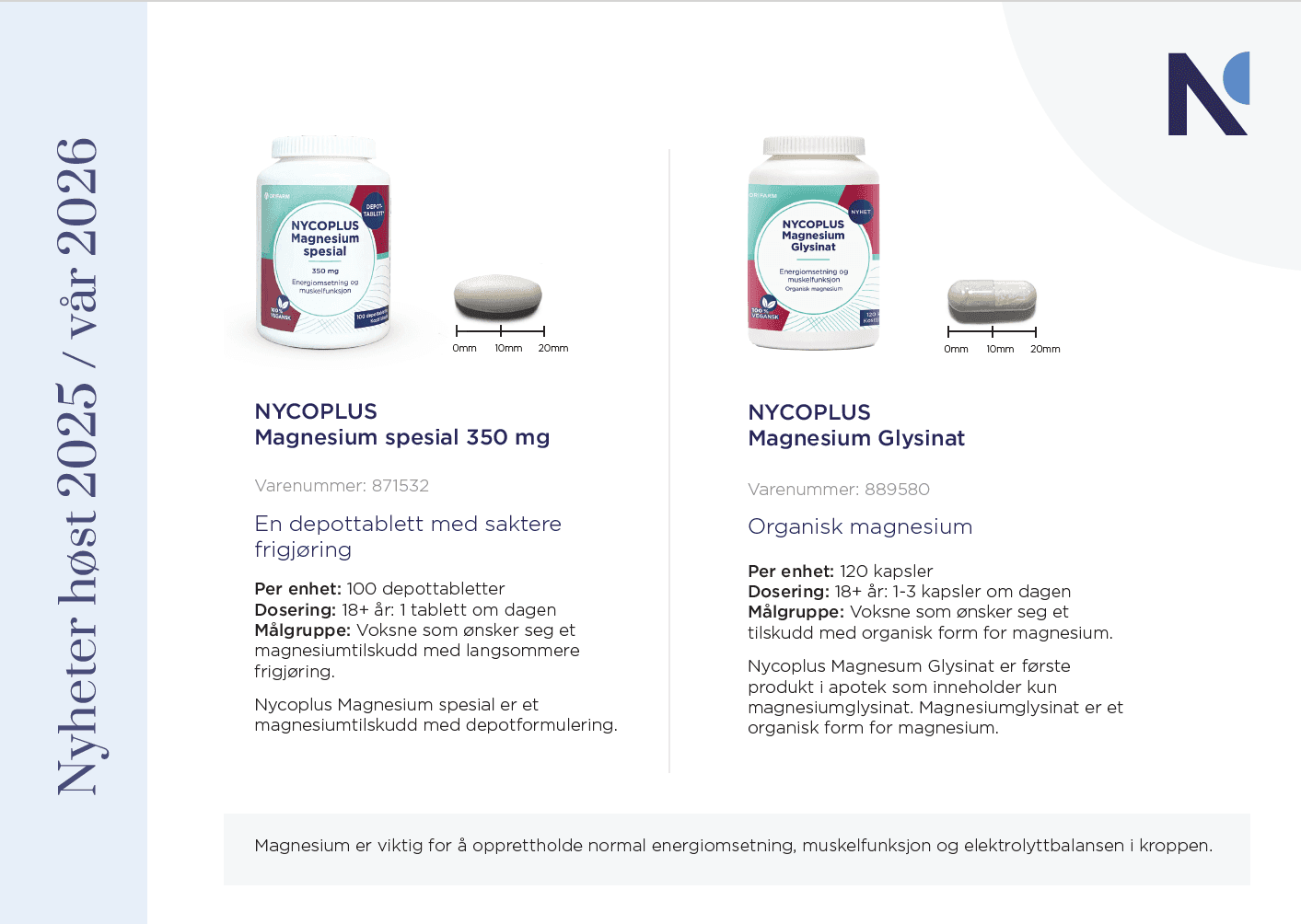 Nycoplus Nyheter Høst 2025 + Vår 2026