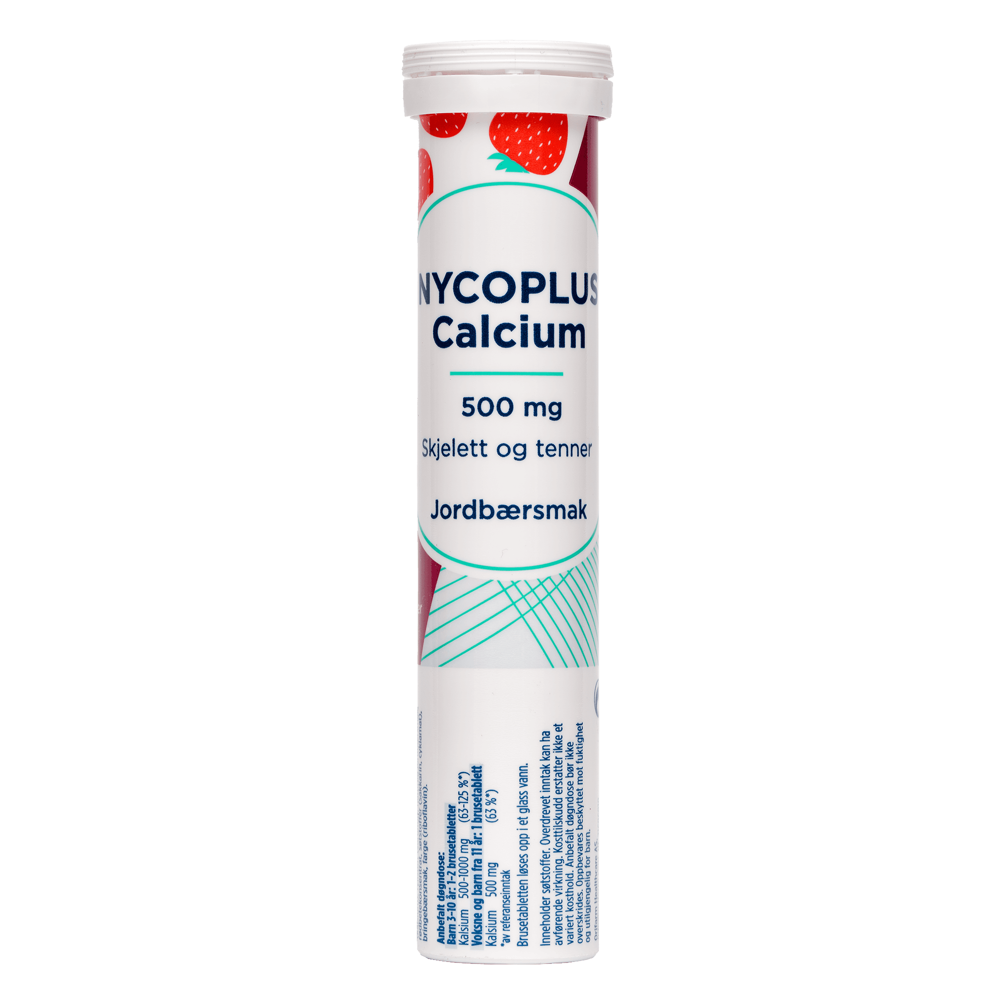 Nycoplus Calcium 500 Mg Jordbærsmak 20 Brusetabletter 1