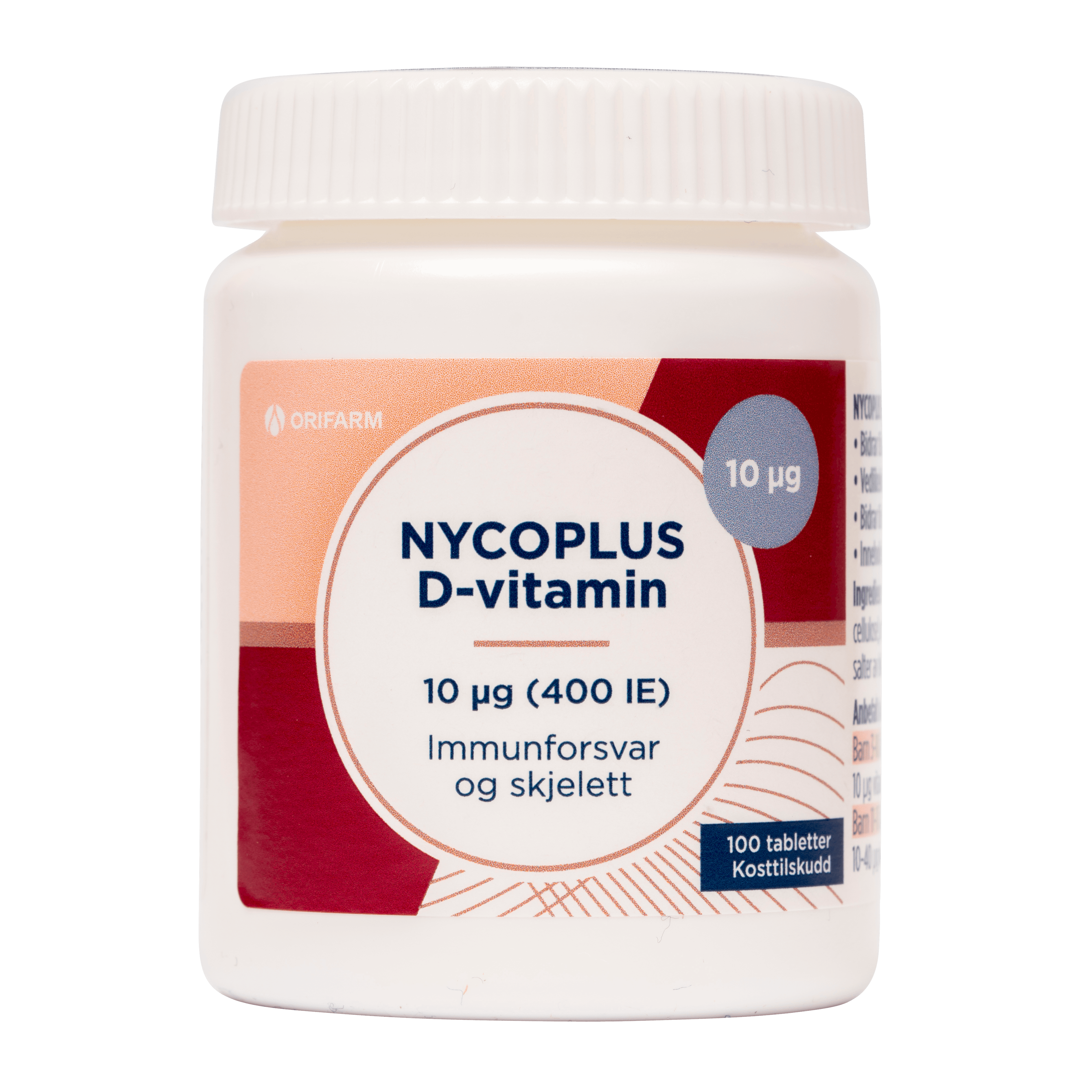Nycoplus D3 Vitamin 10 μg 400 IE 100 Tabletter 1
