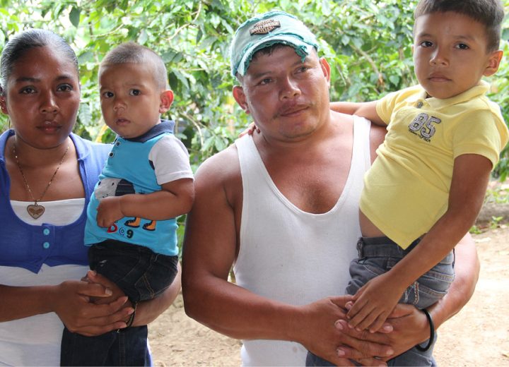 Barnefamilie i Nicaragua