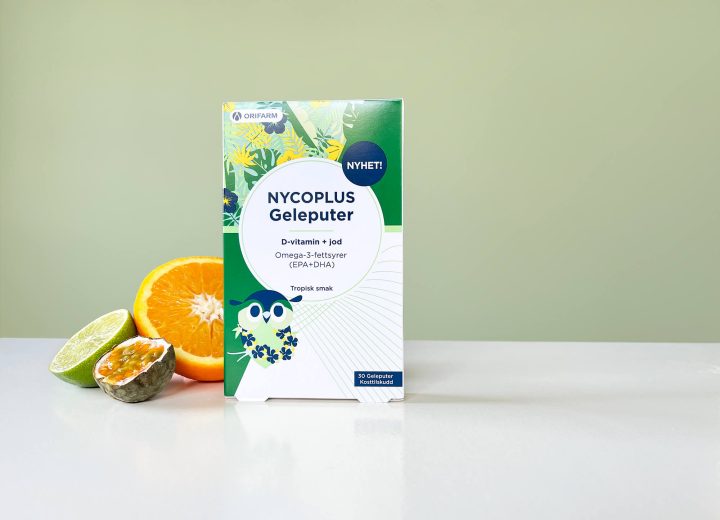 Nycoplus geleputer med omega-3, D-vitamin og jod for barn